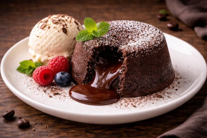 Schokoladen-Lava-Kuchen