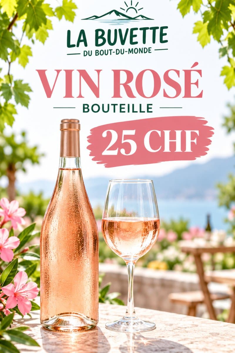 Bouteille de vin rosé
