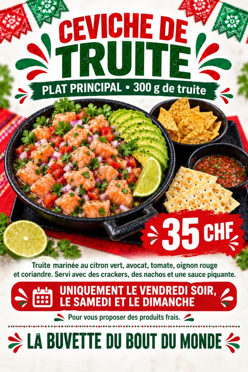 Ceviche de truite — Uniquement le vendredi soir et le week-end