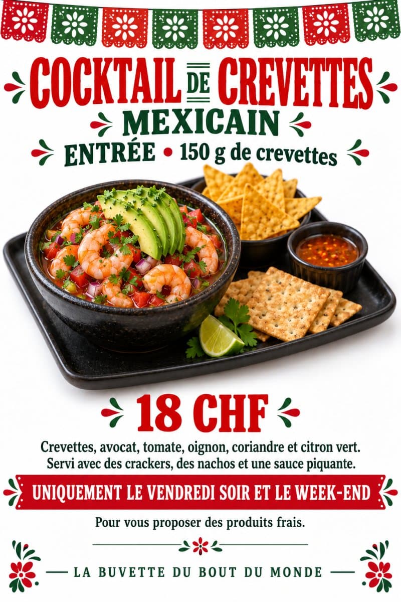 Cocktail de crevettes mexicain — Uniquement le vendredi soir et le week-end