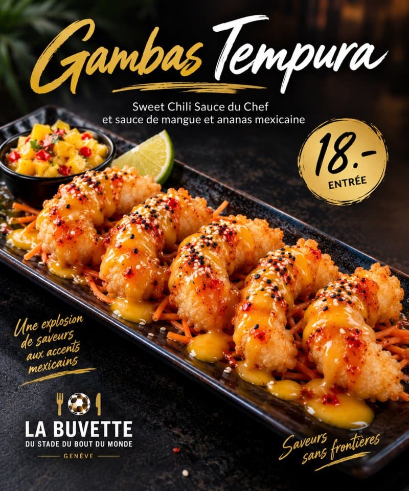 Gambas Tempura – Sweet Chili & Mangue-Ananas