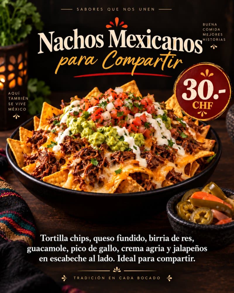 Nachos mexicains à partager