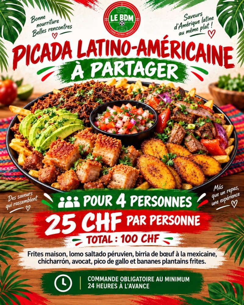 Picada latino-américaine à partager — Pour 4 personnes — Commande 24 h à l’avanc